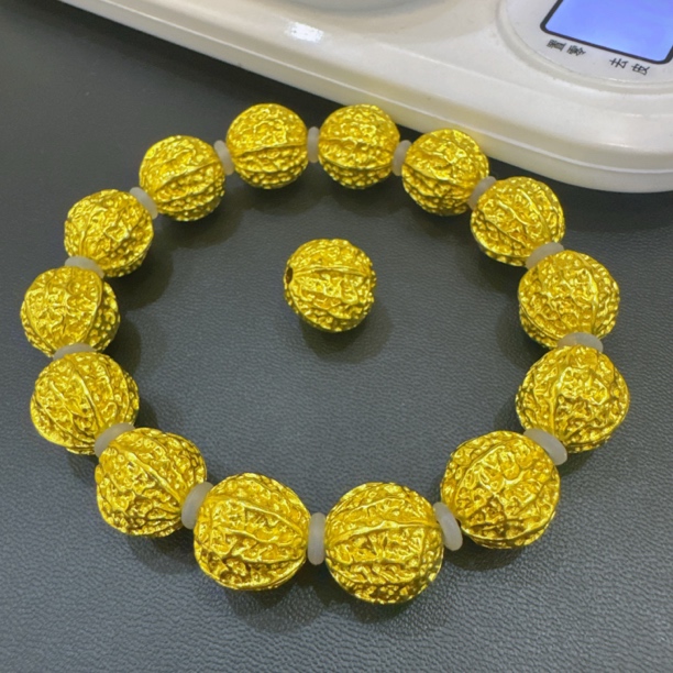 合金手链 独家款 火烧材质核桃珠单颗1.5cm（4克）（拍下发单颗）