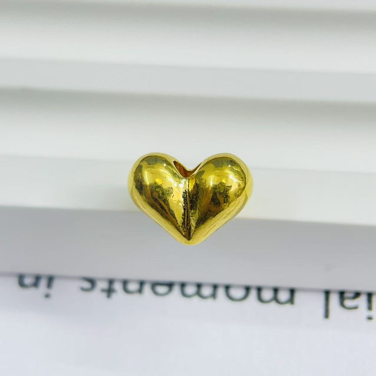 金祥顺黄金足金999光面桃心爱心DP2903