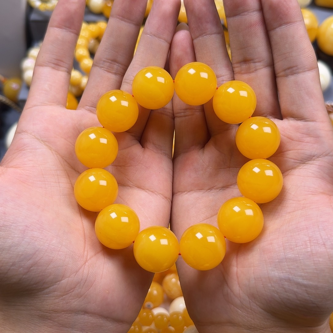 琥珀珠宝奇石未镶嵌同料20mm