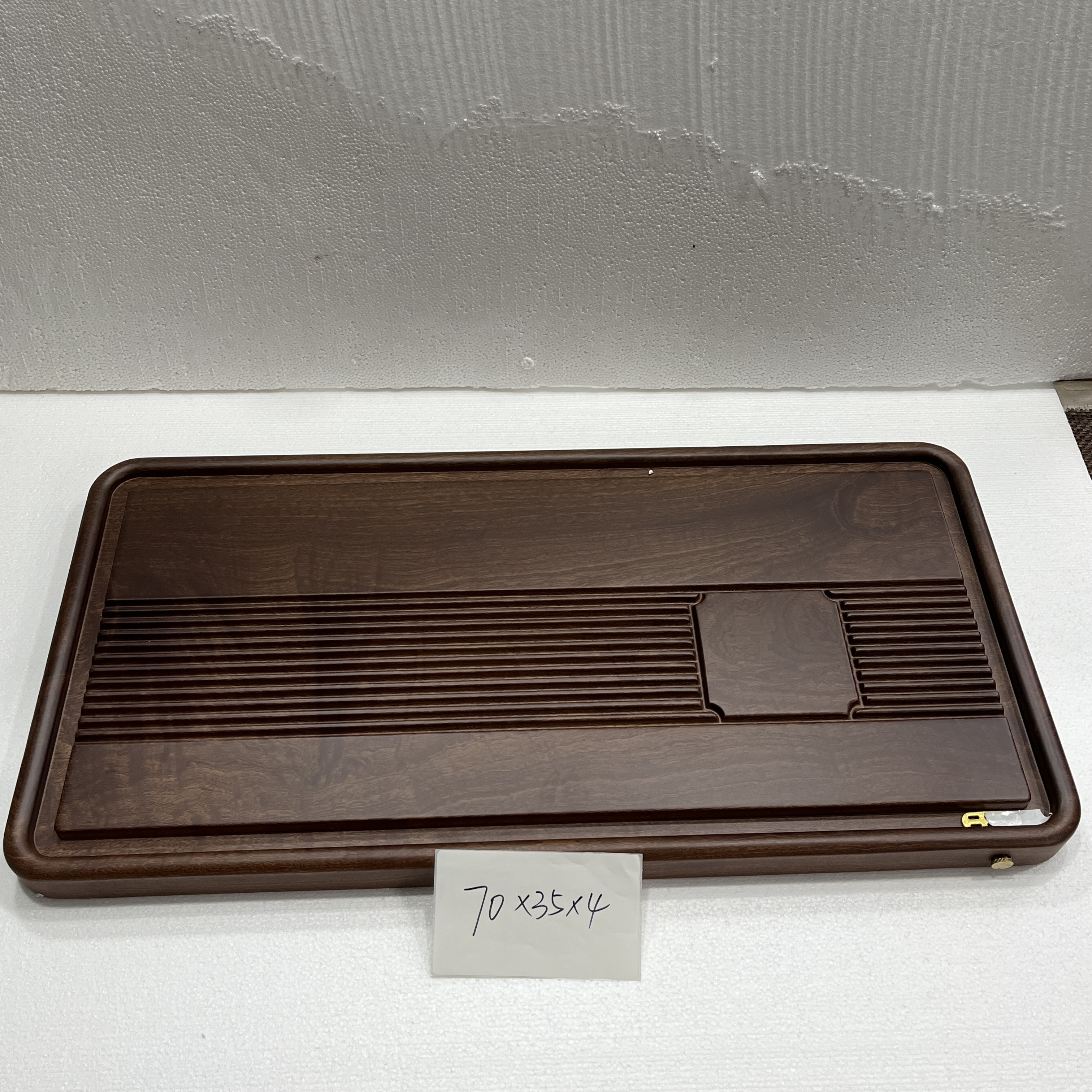 胡桃色纳福【尺寸70*35*4cm】进口花梨木茶盘