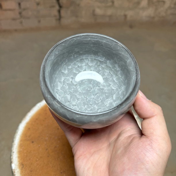 高端手工制作（玄铁黑冰花）茶杯 主人杯