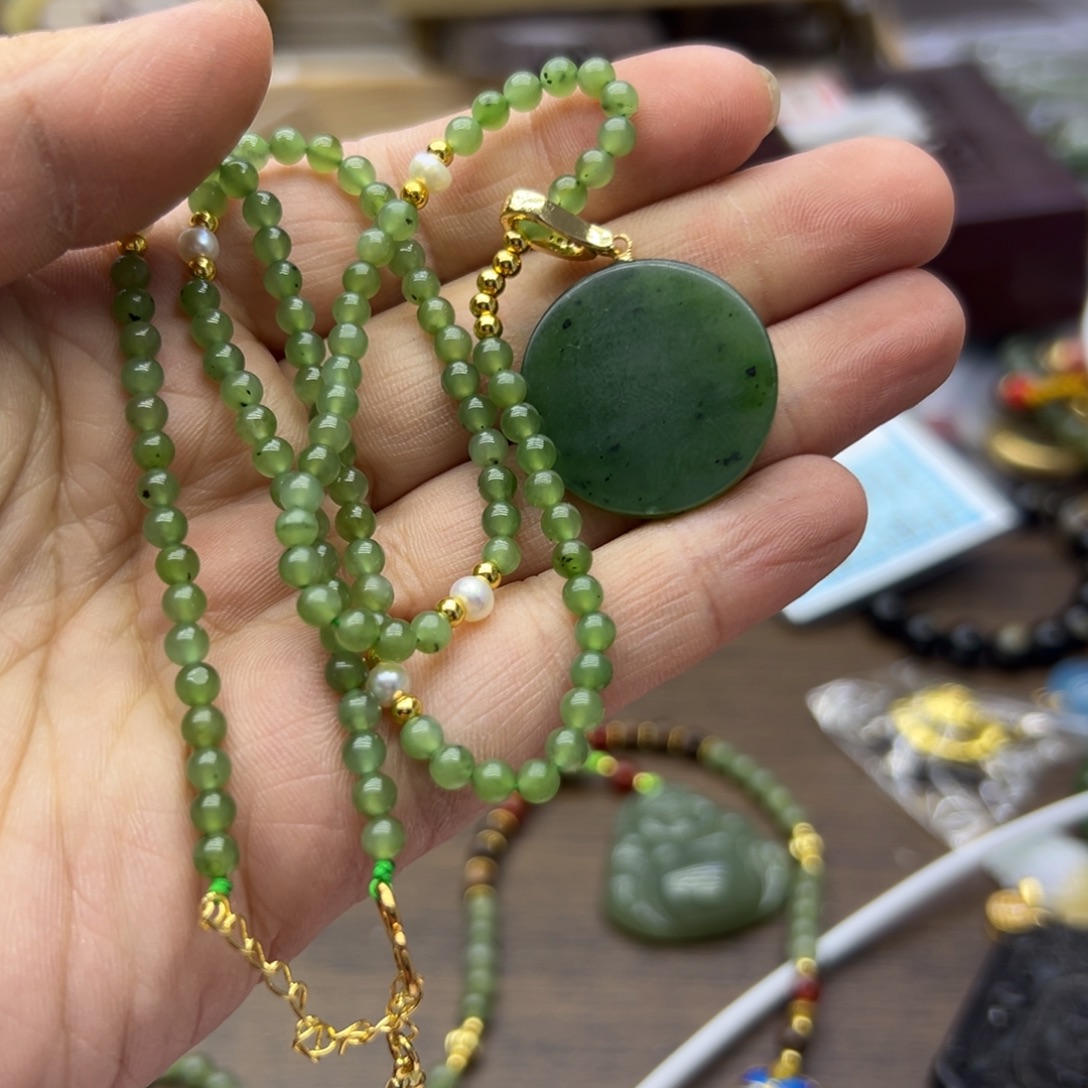 和田玉未镶嵌颈饰867