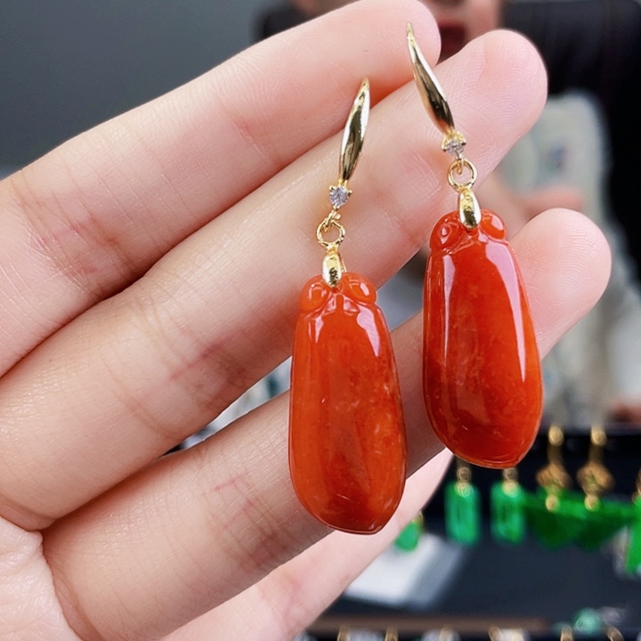 翡翠耳饰未镶嵌饰品