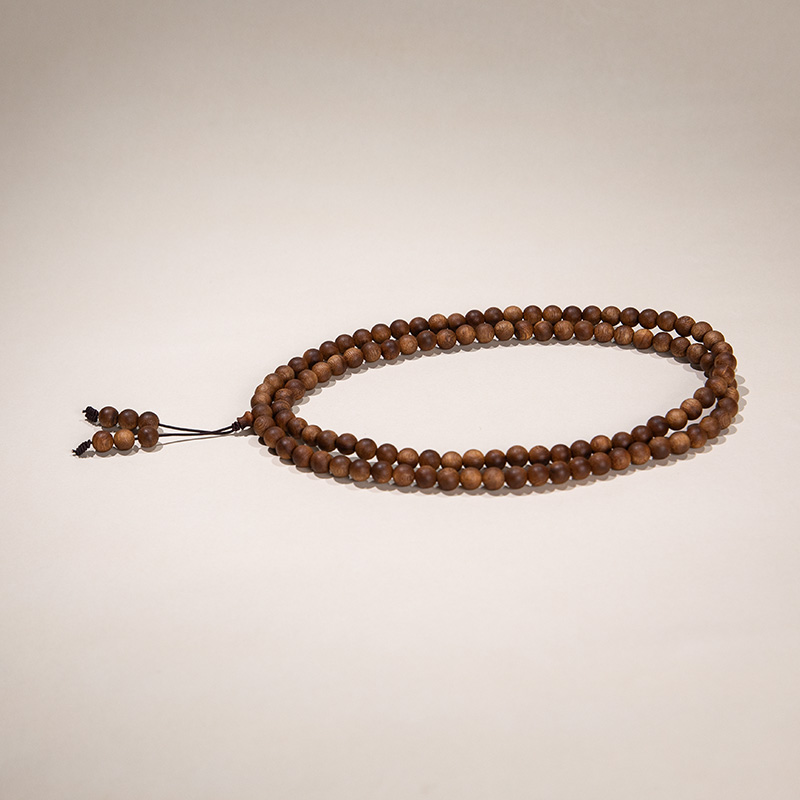 沉香“浙里香文化馆"越南顺化沉水级天然紫奇楠手串8mm ESCX224