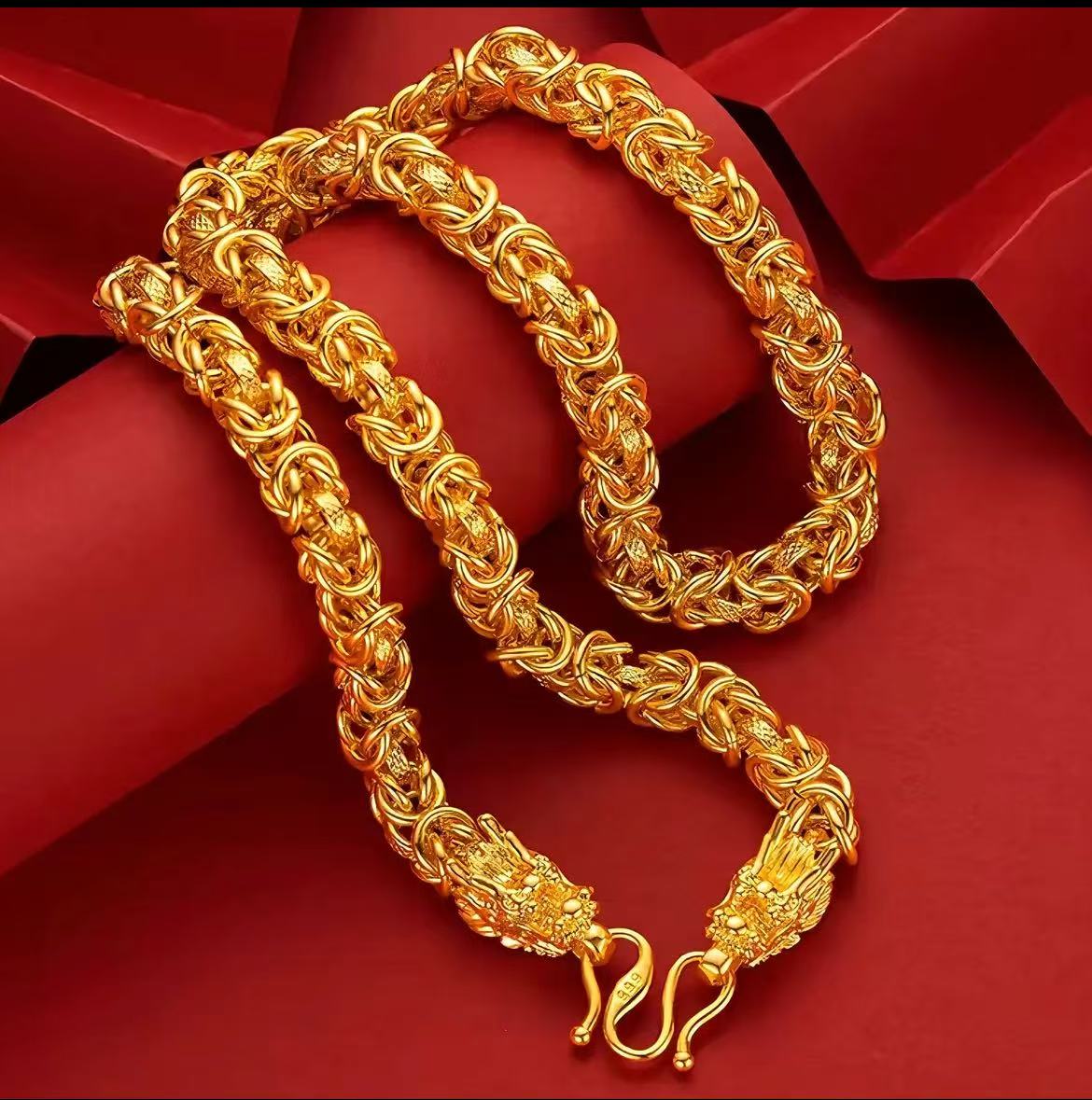 合金项链 合金项链 {抖音好物} 霸气龙骨时尚潮流男士经典项链