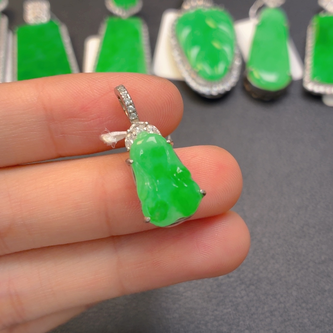 翡翠银S925镶嵌颈饰