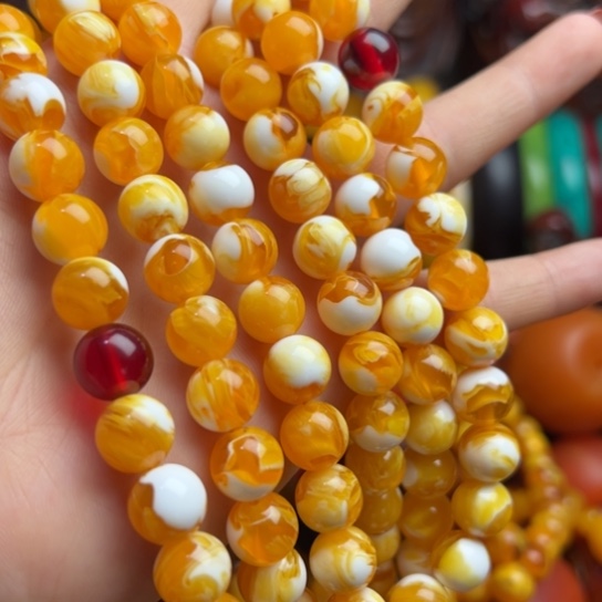 琥珀手串未镶嵌蜜蜡