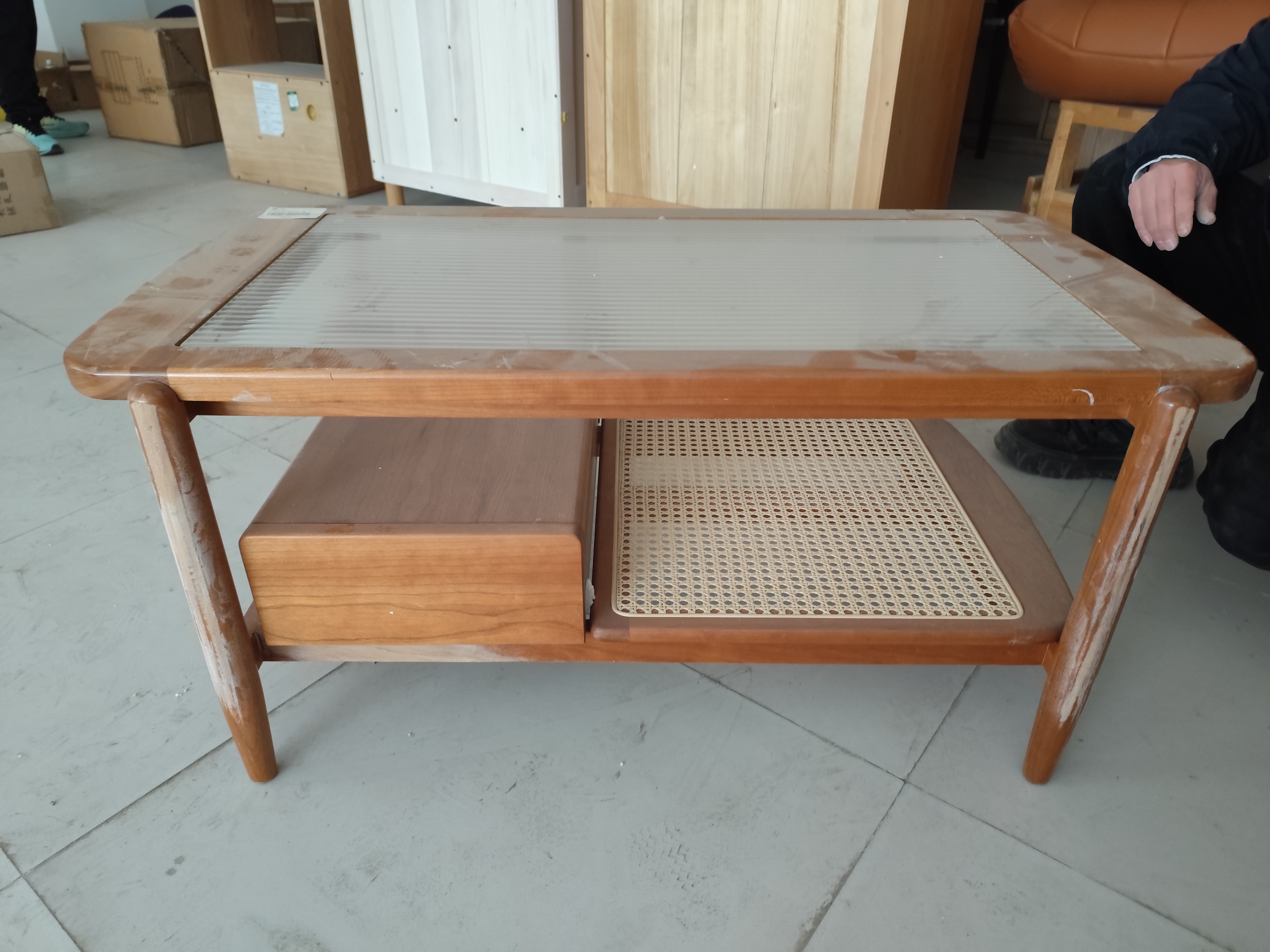 茶几 樱桃木 100*55*45 瑕疵无售后