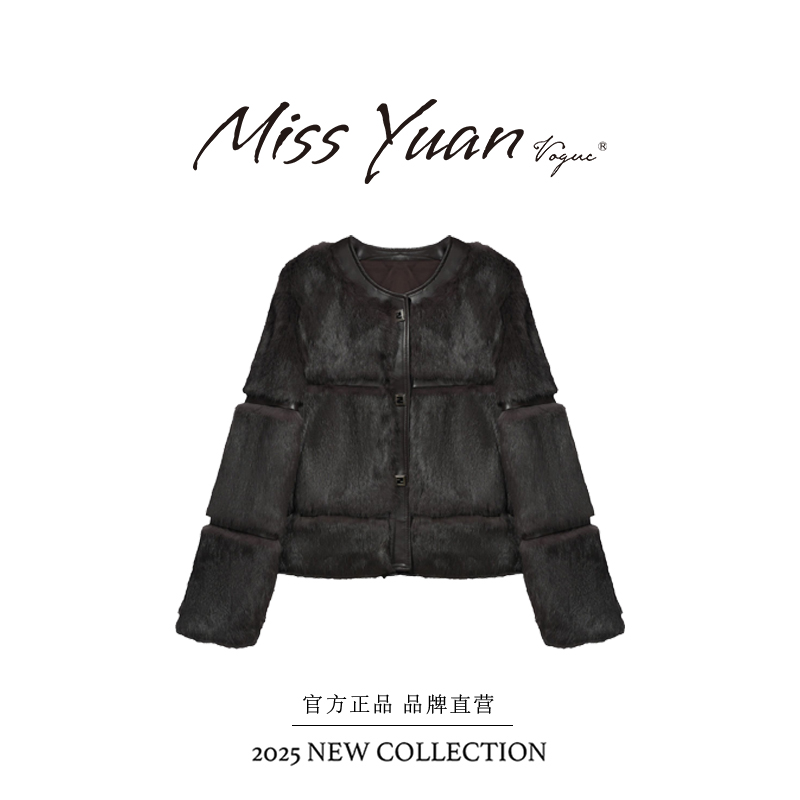 奥派妮兔毛时尚皮草外套OPNHX2322