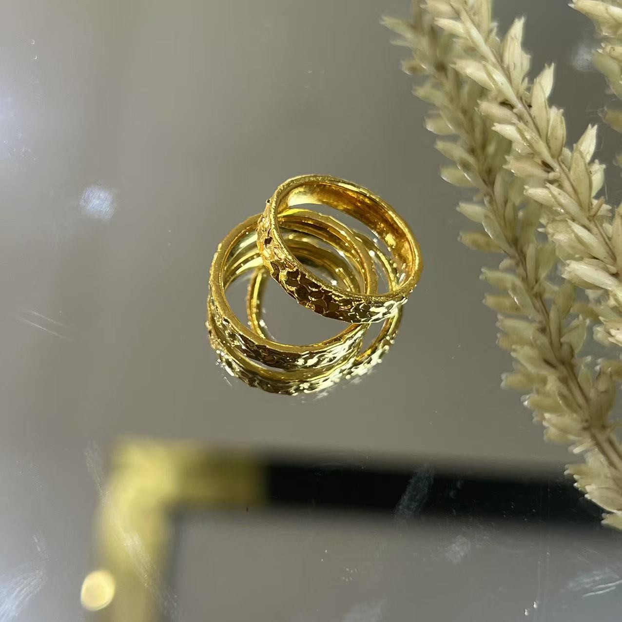 【大源】简约大气款diy碎冰冰戒指配件 （多样发一）-HJ052