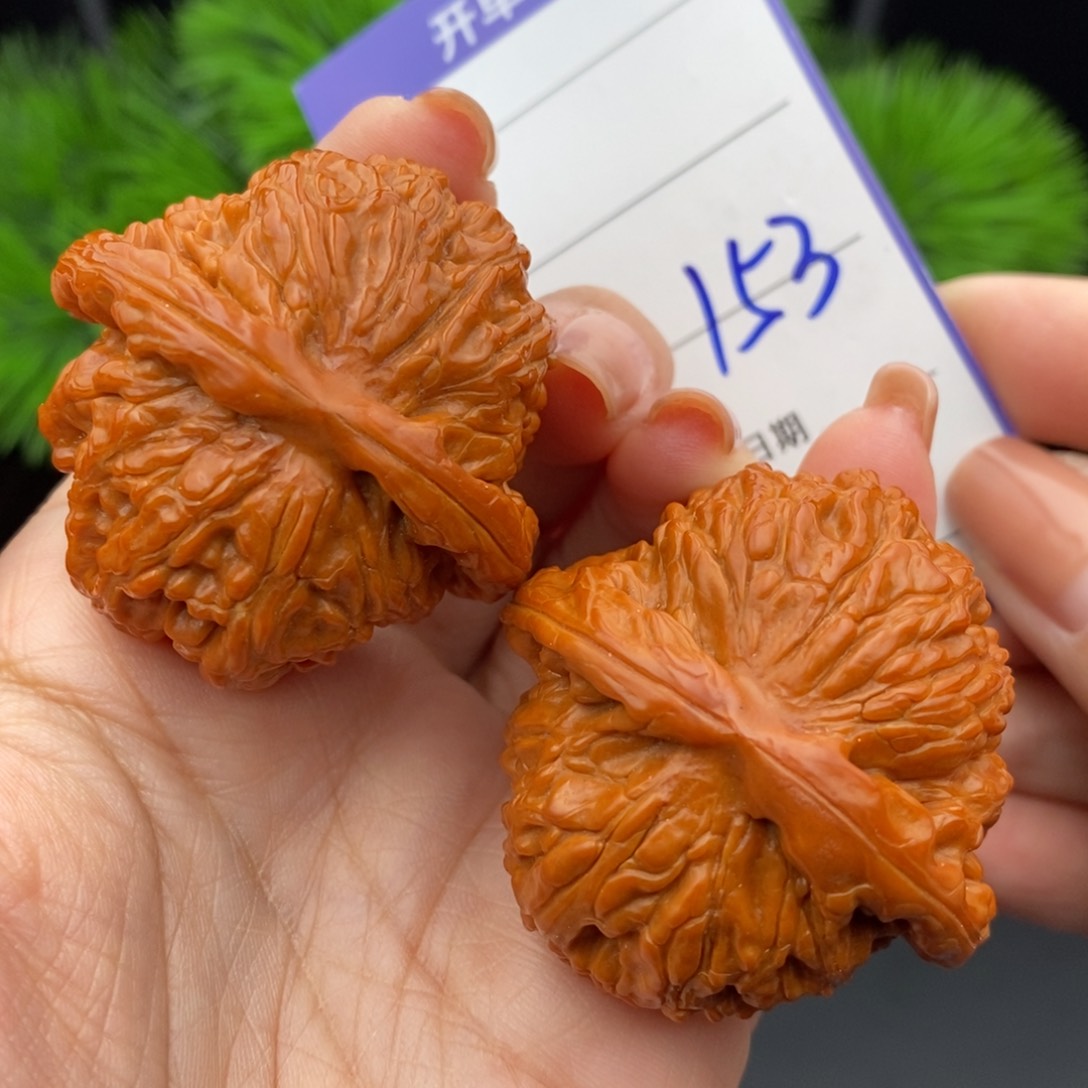 文玩核桃把件44球白153