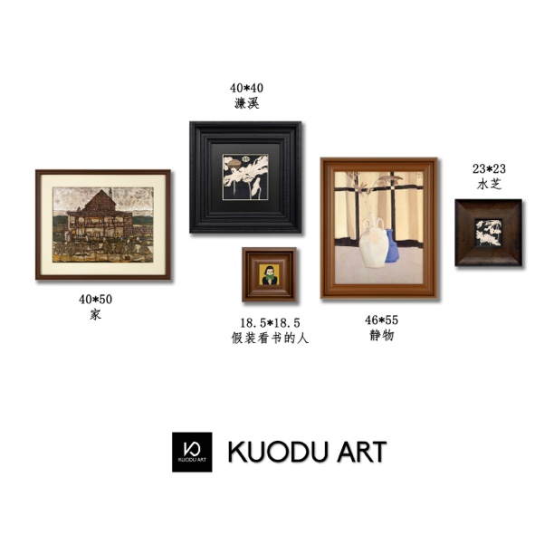 白色花瓶五幅组画（二）沙发客厅艺术挂画