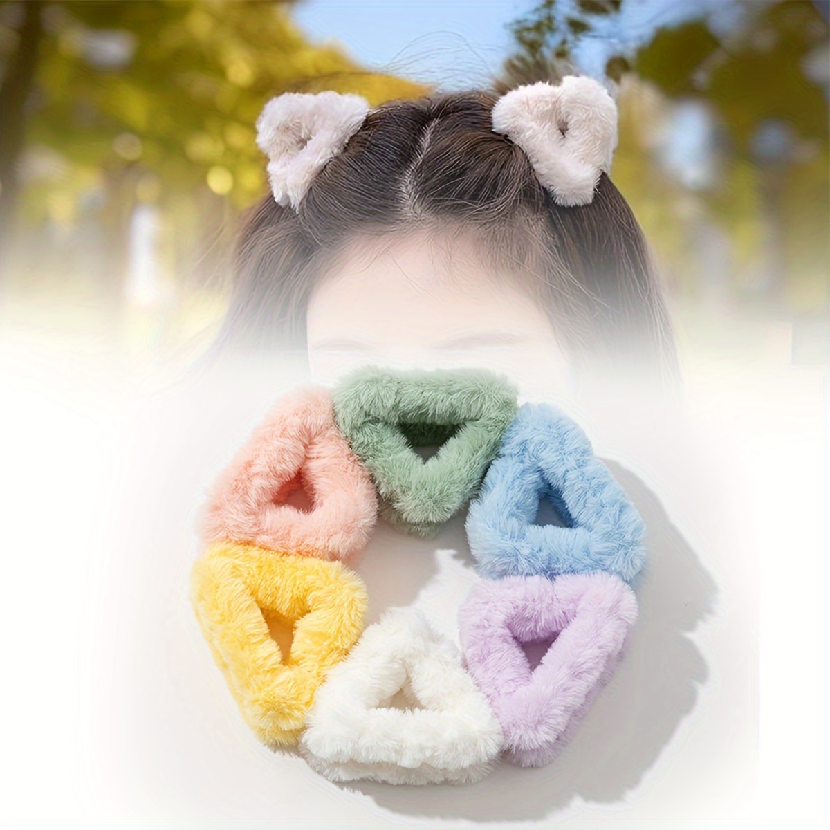秋冬毛绒猫耳朵发夹可爱少女刘海立体抓夹小号发卡简约网红发卡