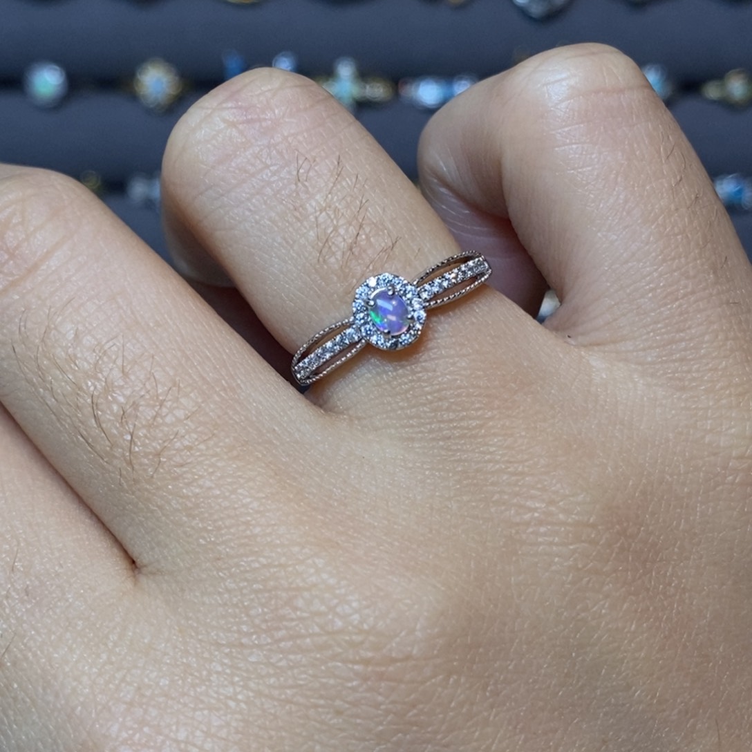 欧泊珠宝奇石未镶嵌戒指