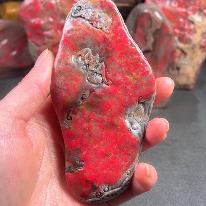 昌化鸡血石昌化鸡血石手把