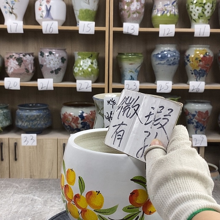 缸3xc景德镇陶瓷花盆