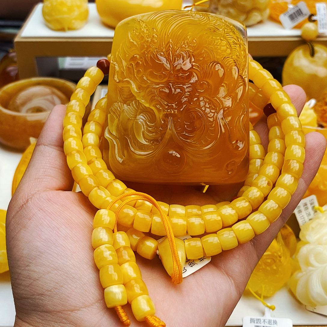 蜜蜡颈饰未镶嵌天然保真假一赔十26