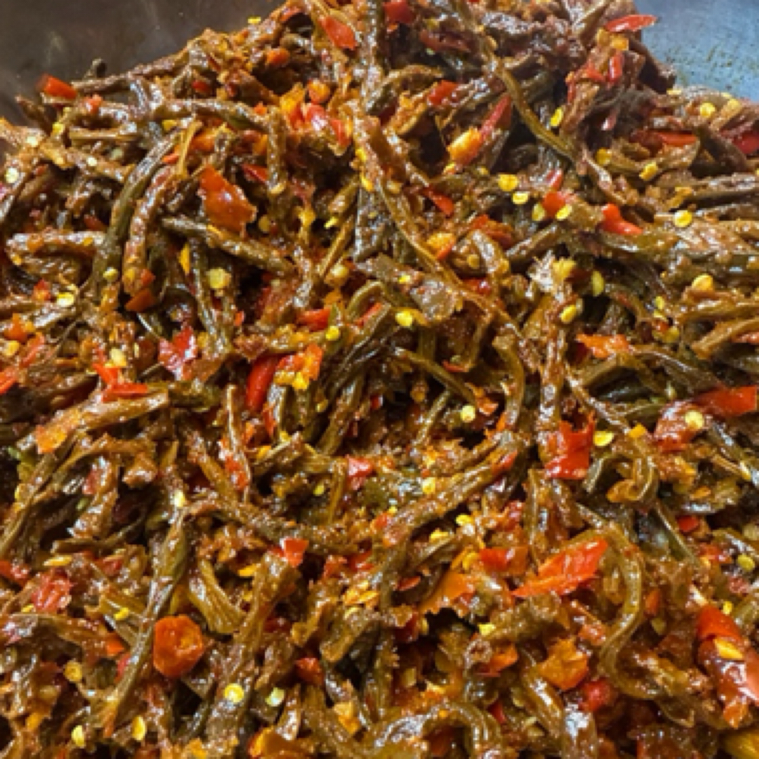 湖南衡阳耒阳香辣干豆角咸菜坛子菜干豆角淹豆角直接吃下饭下粉