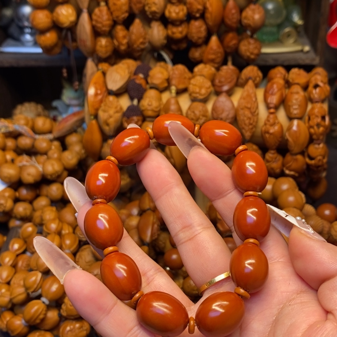 我***米手串/手链橄榄核鹅蛋珠橘子皮特价