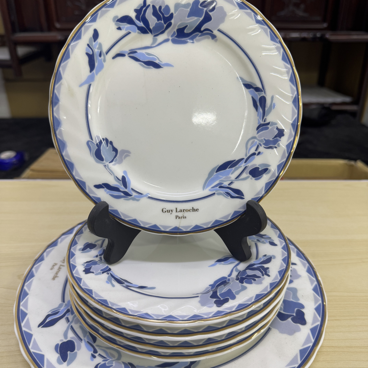 姬龙雪一大五小无盒中古默认瑕疵无售后盘子陶瓷