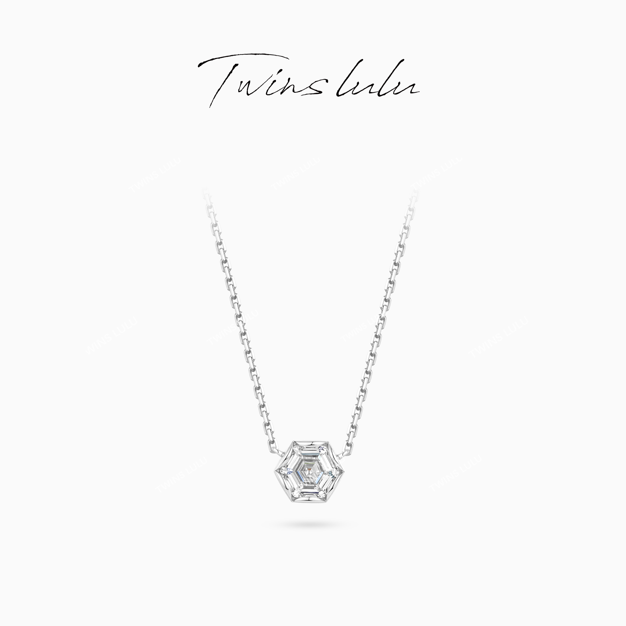 坠链均925银合成锆石 TWINS LULU925银高级感轻奢镶嵌项链TSJ9965