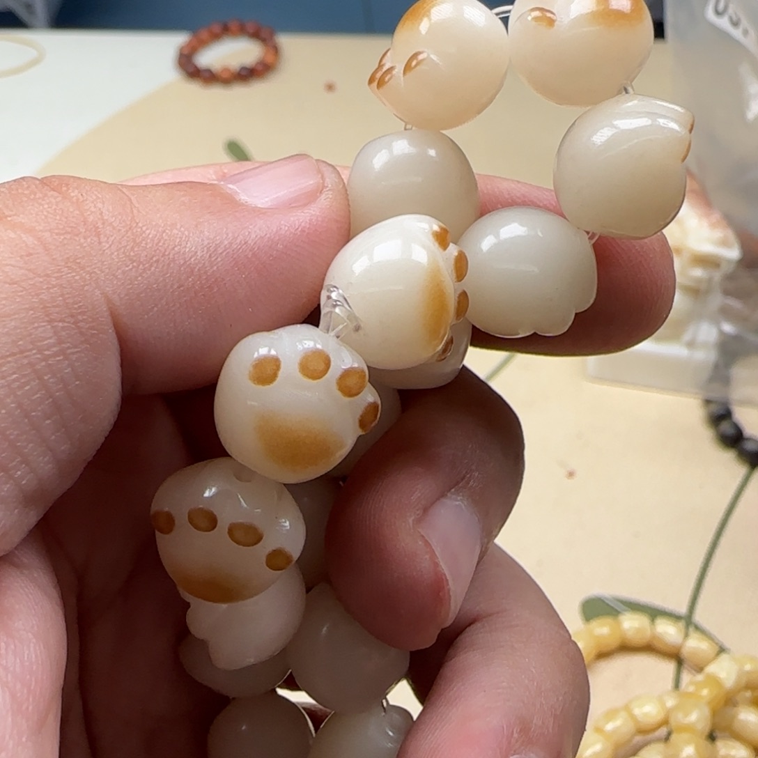 白玉菩提吊坠白色238