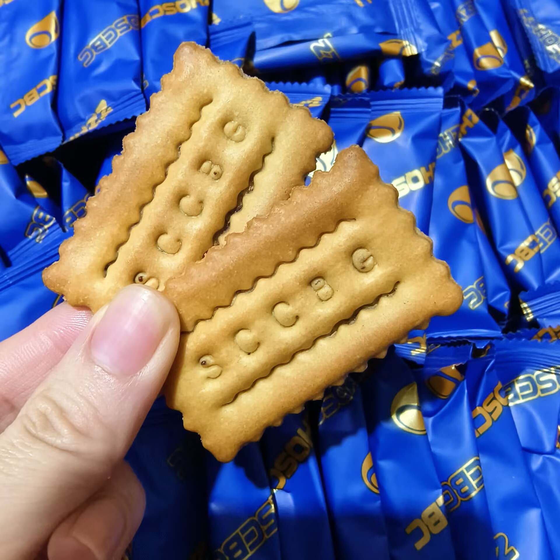 榛子黑巧双层脆饼干