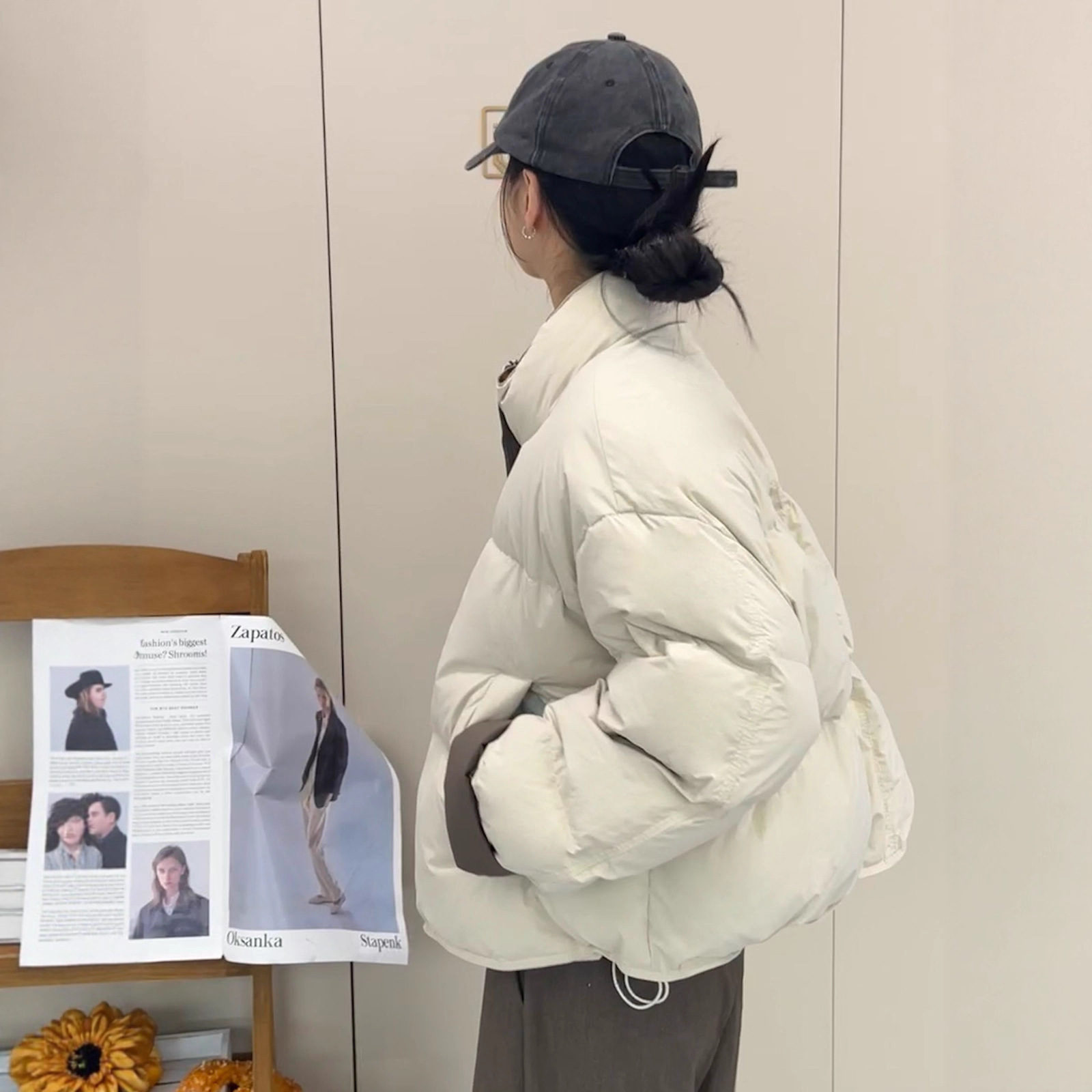 棉服女冬季2025年新款韩版撞色小个子棉衣面包服短款棉袄外套上衣