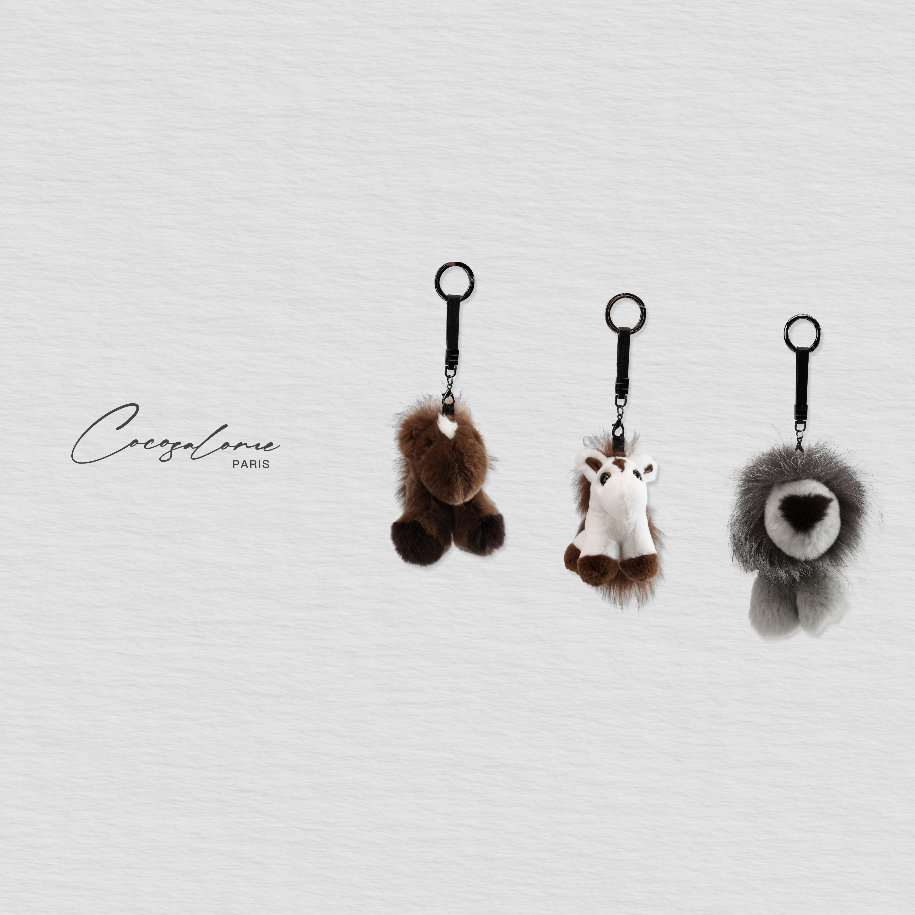 韩彬彬"小马"獭兔毛+狐狸毛可爱百搭挂件9928-3