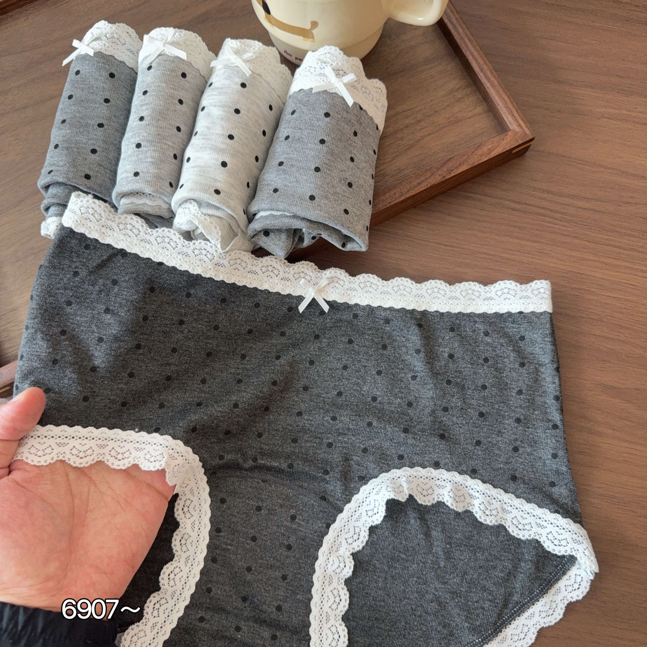 【5条装】6907#三角裤高腰日系中腰女三角内裤少女性感风