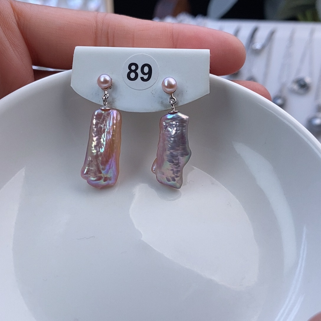 非金属合金紫琵琶耳环