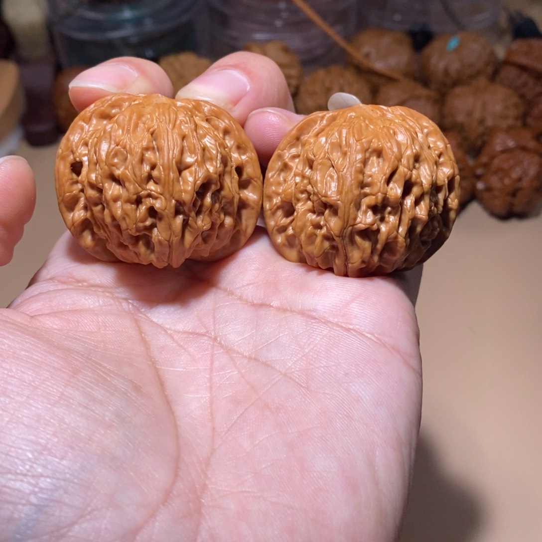 文玩核桃把件全品无修41尺房山磨盘