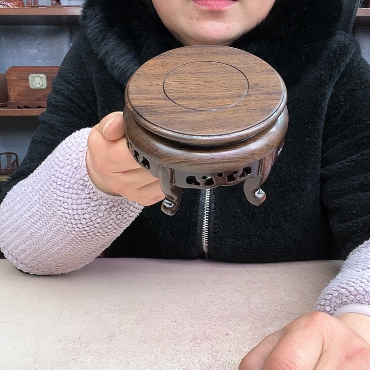 乌木类端景台小李子红木工艺品2696