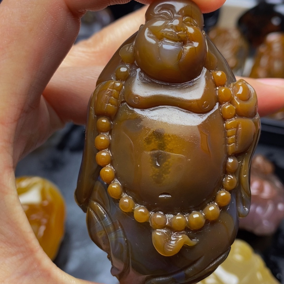 玛瑙/玉髓手把件未镶嵌