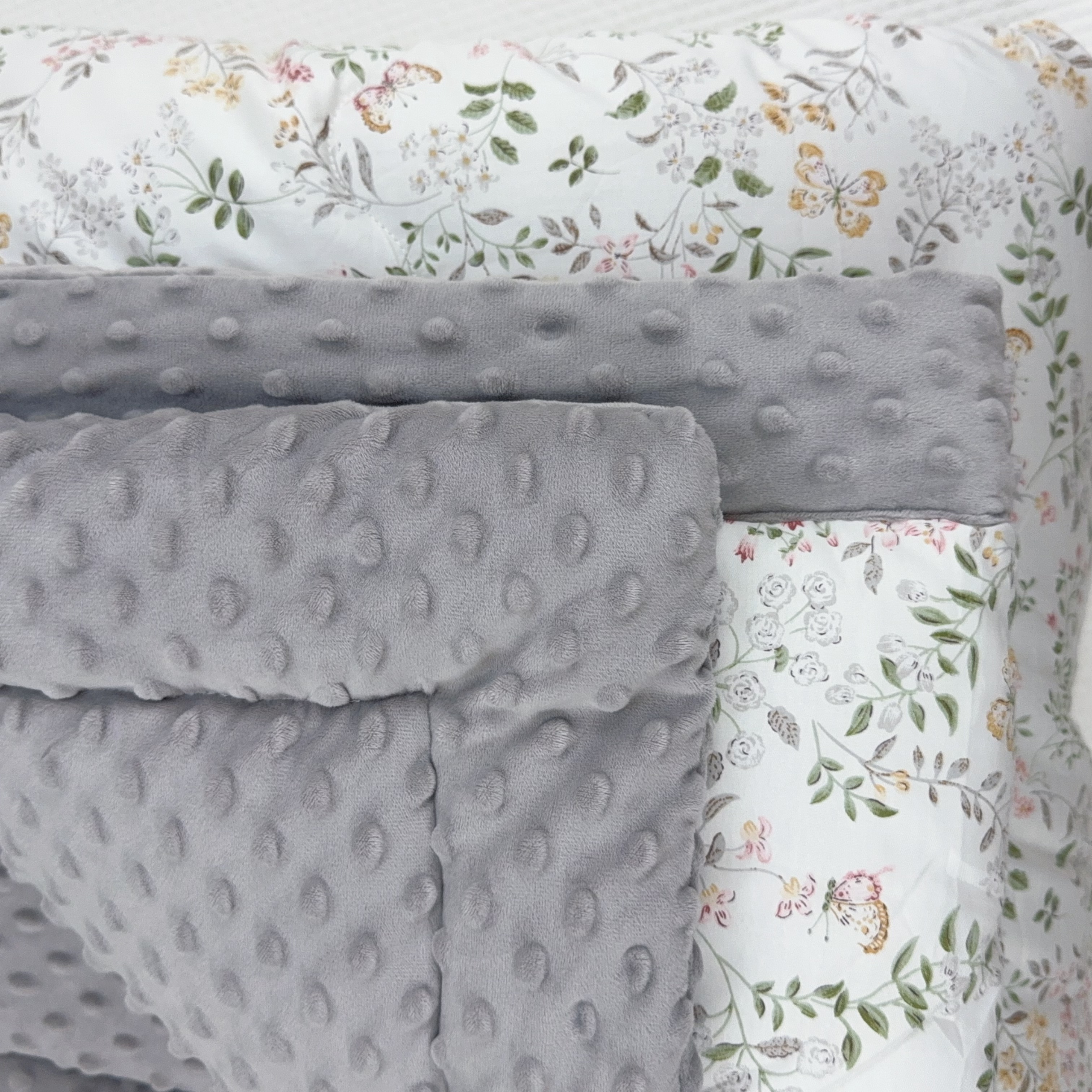 【李京花】出韩纯棉碎花豆豆被 一体被可机洗 秋冬被