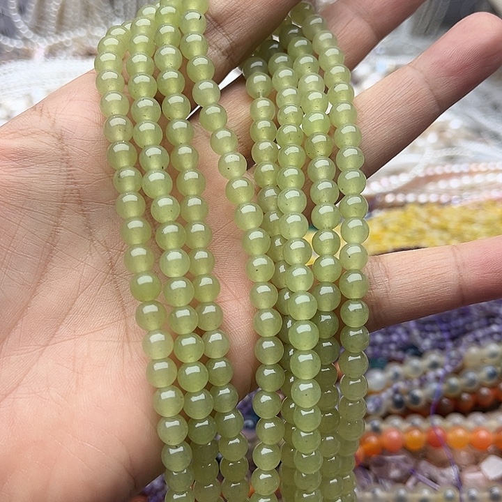 玛瑙/玉髓未镶嵌珠宝半成品2条6mm左右晴水