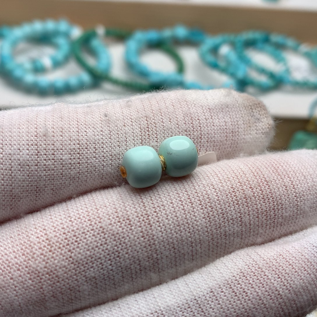 绿松石未镶嵌珠宝奇石7.4mm