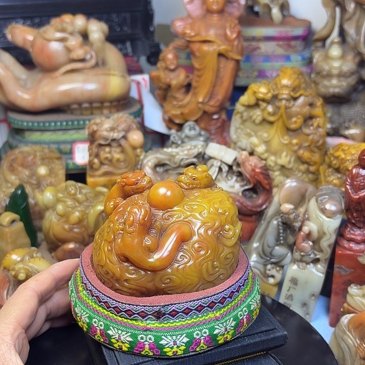 寿山石印石龙印闲章