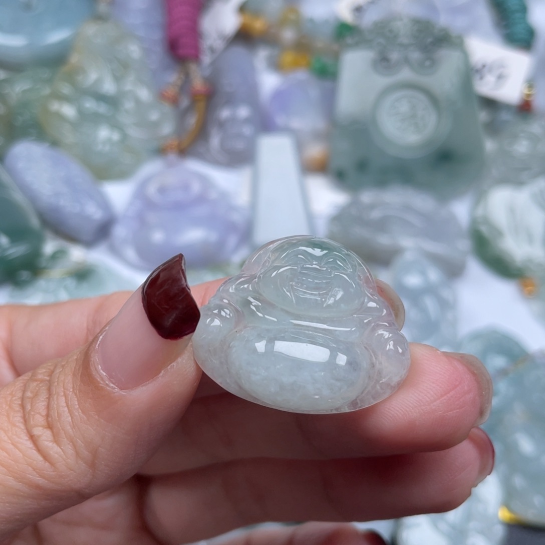翡翠颈饰未镶嵌纯天然a货缅甸翡翠包邮
