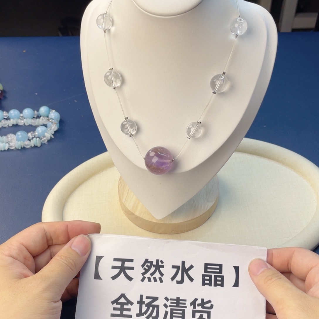 水晶手链银S925镶嵌