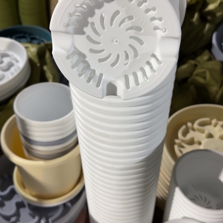 四季2号10个白色口径17高15花盆