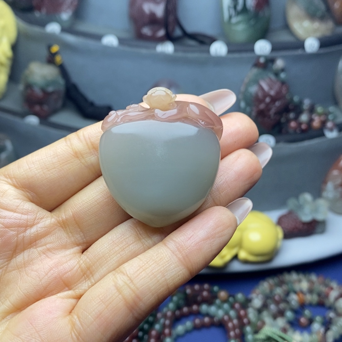 花***子玛瑙/玉髓未镶嵌吊坠(不含链)