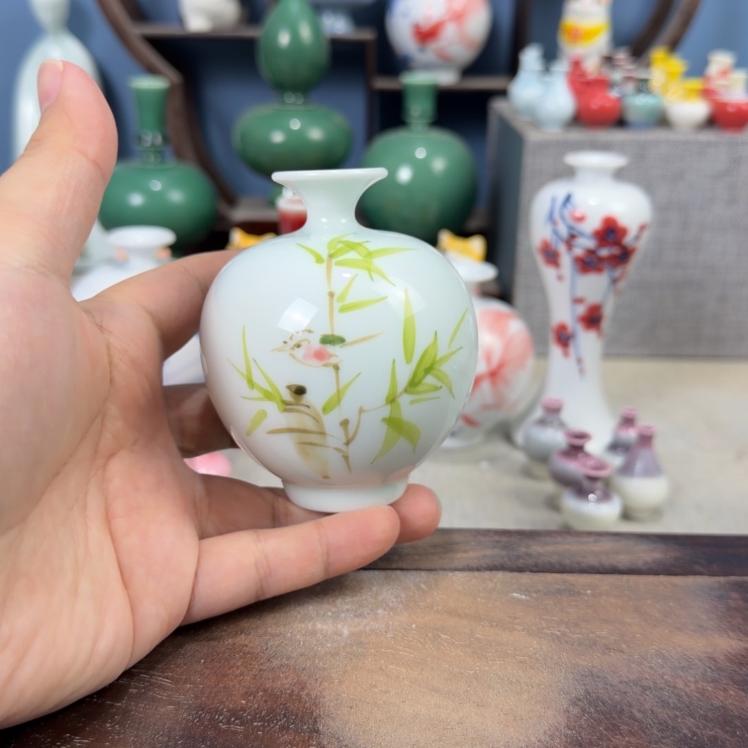 陶瓷手工小花器摆件