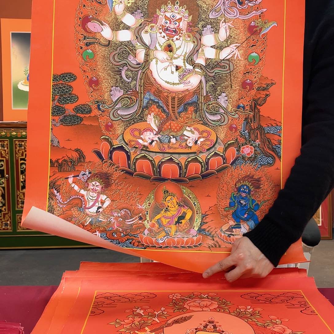 装裱画50×75白六纯手绘