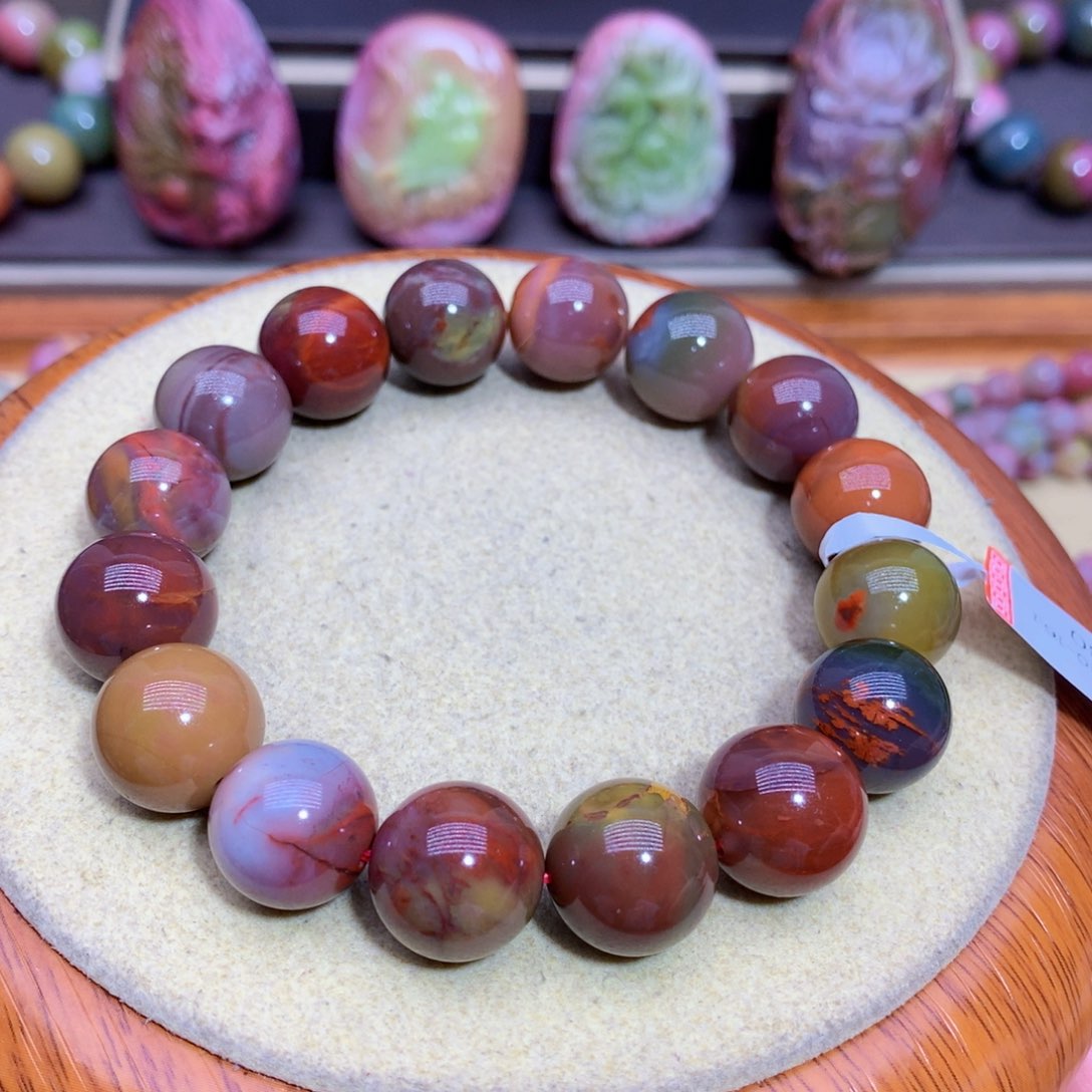 玛瑙手链未镶嵌盐源