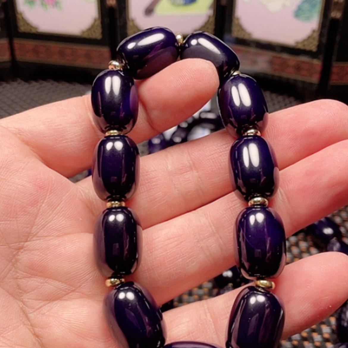 【闪购商品】玛瑙/玉髓手链未镶嵌紫／龙醇1318