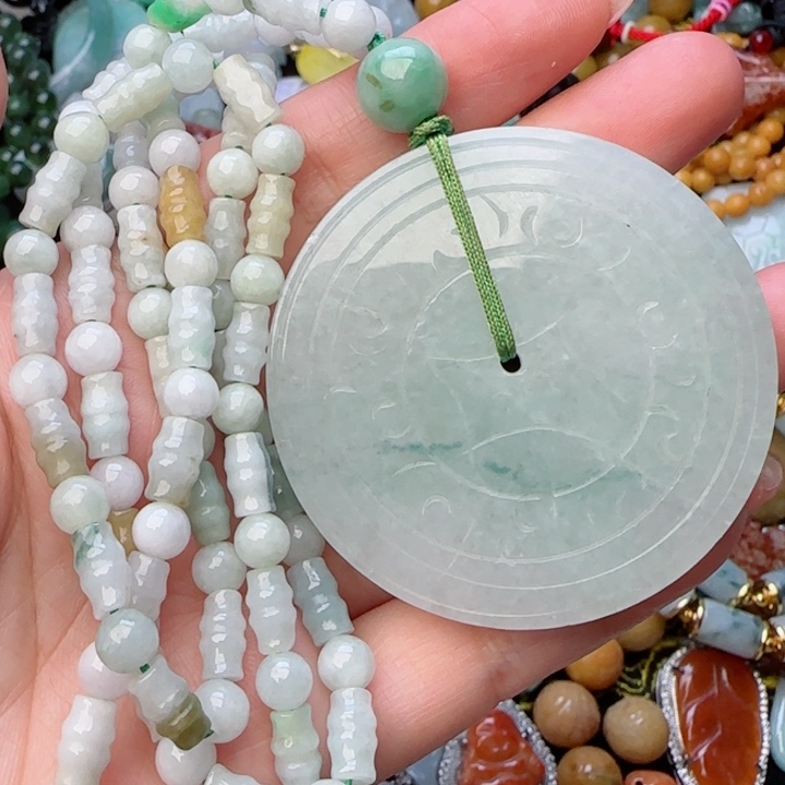 翡翠颈饰未镶嵌天然A货89