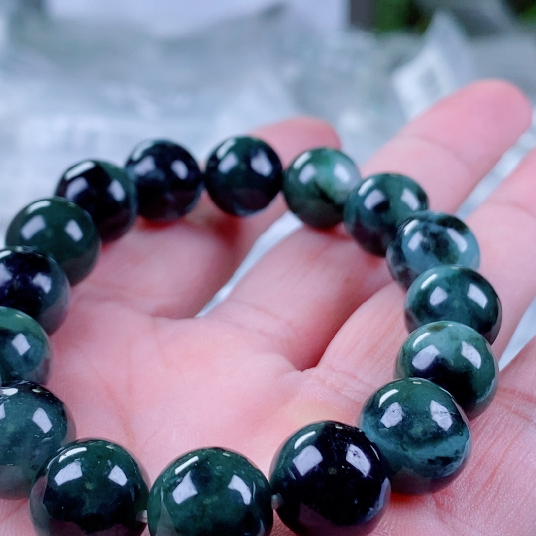 定制翡翠未镶嵌缅甸珠链翡翠