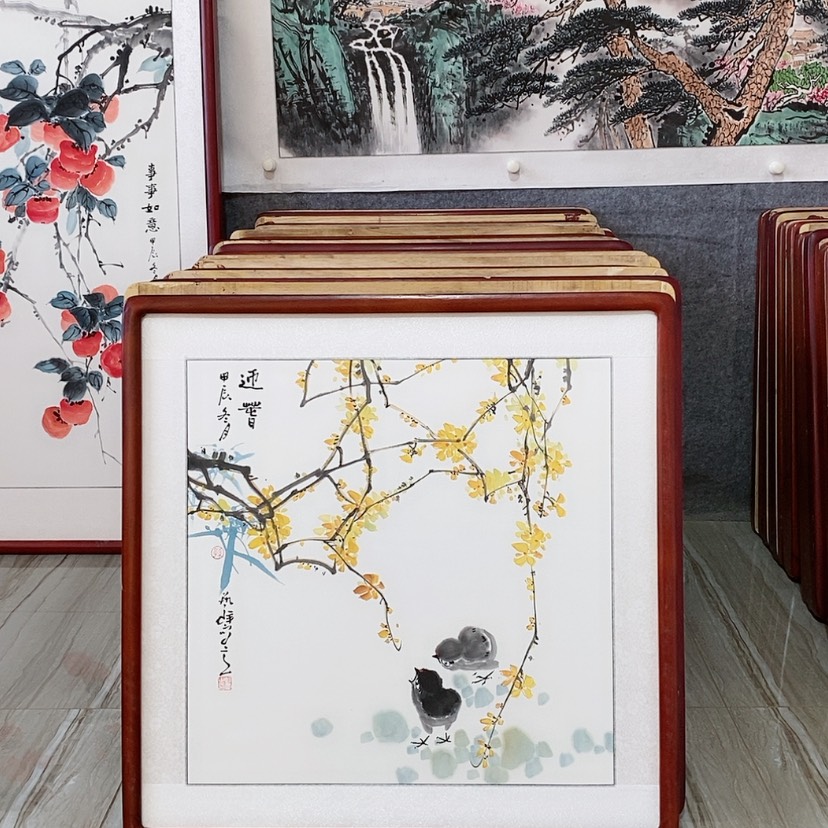 【闪购商品】国画书画作品带框65×65厘米