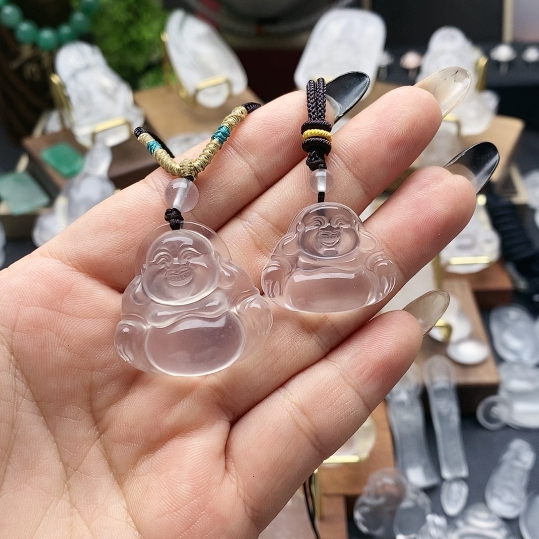 石英质玉颈饰未镶嵌靓**材